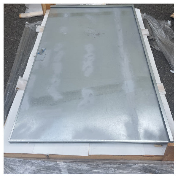 Elektrisk blindskjutdörr i rostfritt stål 24V H2150 x B1270 mm