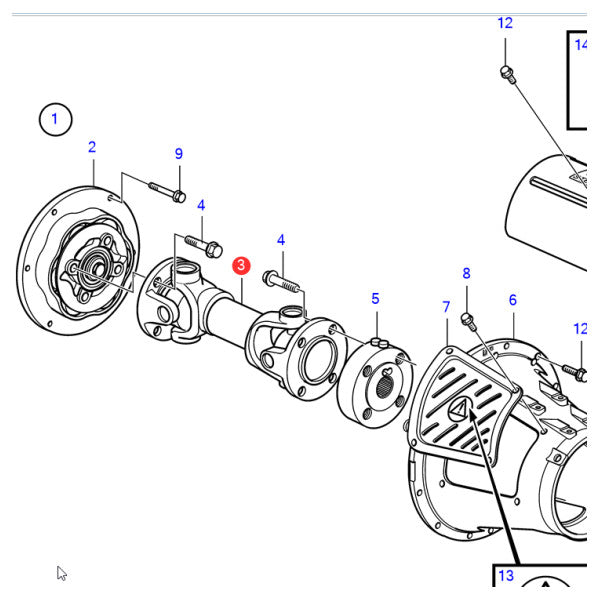 Volvo Penta engine drive shaft link L335 - 405 mm - 3861048