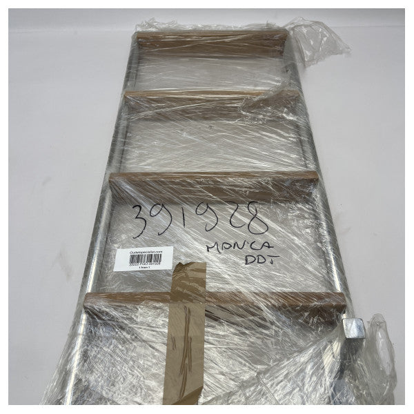 Riva Rival 56 rustfrit stål 5-trins besætningsadgangsstige 1000 x 400 mm med teaktrin - 391928