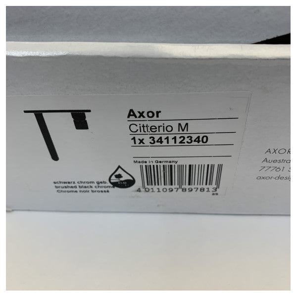 Mezclador de lavabo de un solo mando Hansgrohe Axor empotrado en negro mate - 34112340 