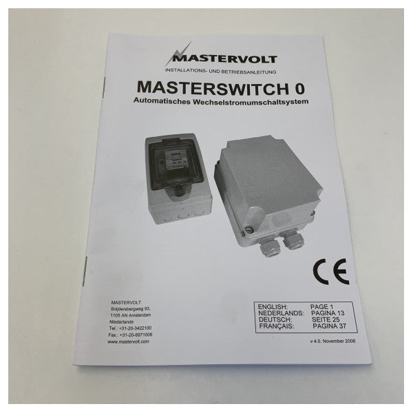 Mastervolt Master Switch Automatisk Overførselskontakt 230V 125A til Både & Yachter - 55003500 