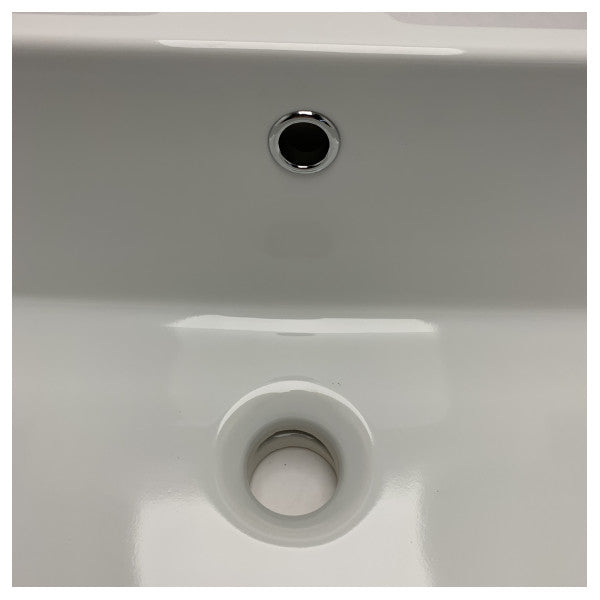 スカラベオ セラミック製アンダーマウント シンク 50cm ホワイト - 耐久性に優れたマリングレードのキッチンおよびバスルーム用洗面ボウル