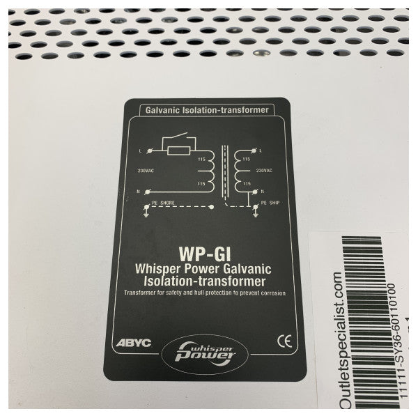 Whisper Power WP-GI 3600VA 16A Galvanisk isolator Marintransformator - 60110100 