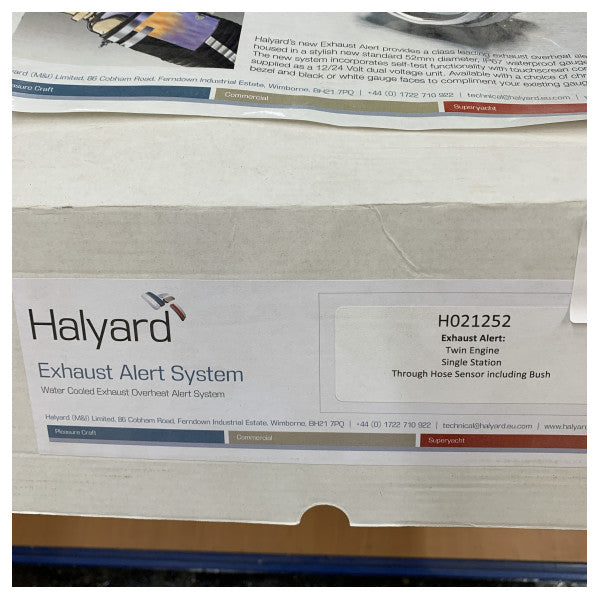 Halyard dobbelt udstødnings overophednings alarm system (til 2 motorer) - H021252 