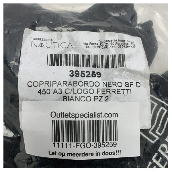 Ferretti A3 D450 mm schwarze Kotflügelabdeckung mit Ferretti-Logo - 395259