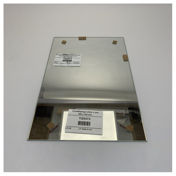 Сребърно морско огледало 500x320 мм - Устойчиво на корозия, 4 мм дебело, за лодки и яхти 