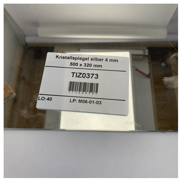 Сребърно морско огледало 500x320 мм - Устойчиво на корозия, 4 мм дебело, за лодки и яхти 