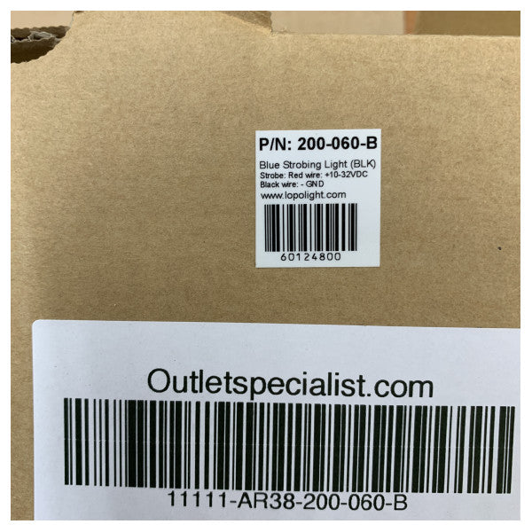 Lopolight 360 Derece Mavi Stroboskop Navigasyon Işığı Siyah 200-060-B Çift flaş 