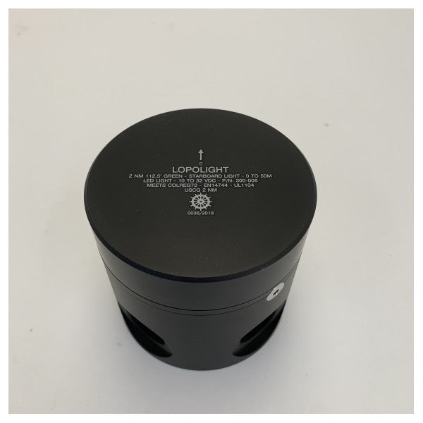ロポライト 300-008-PRO 水平右舷側航行灯 ブラック 2nm 12/24V 