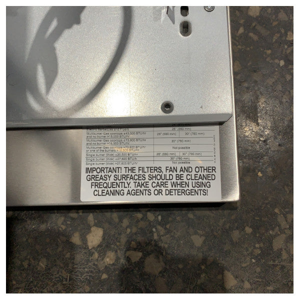 Cappa Aspirante in Acciaio Inossidabile Miele DA6596W Puristic Canto 110V 