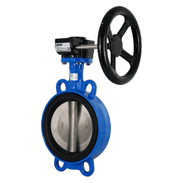 Butterfly valve DN250 PN16 20102 manual blue