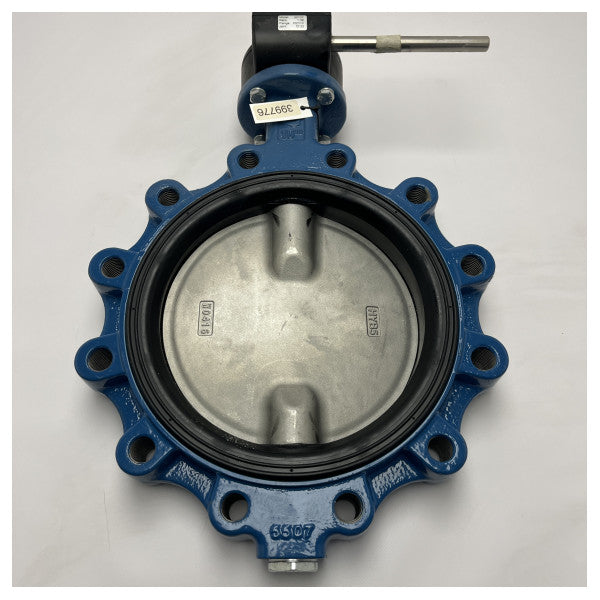 Butterfly valve DN250 PN16 20102 manual blue