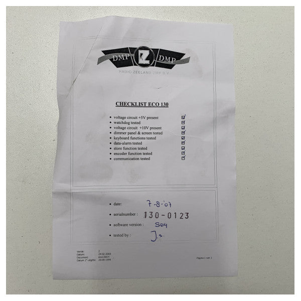 Radio Zeeland ECO130 data indicator display