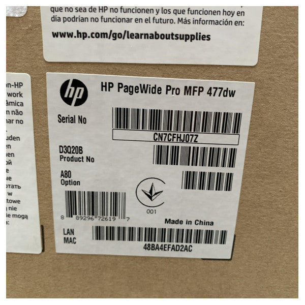 HP Pagewide Pro 447DW inkt cartridge printer | scanner | fax