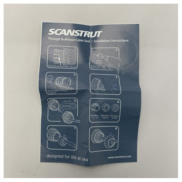 Scanstrut TBH-10 kabeltætning gennem skot