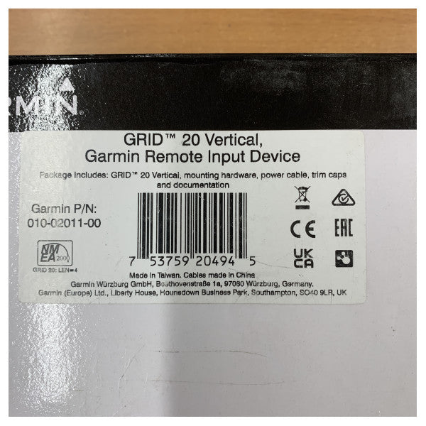 Garmin GRID 20 Vertical Remote Controler Panel for Multifunctional Displays - 010-02011-00