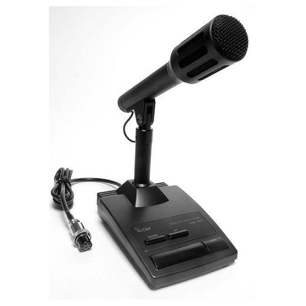 Icom SM-20 Bureau Mikrofon mit außergewöhnlicher Tonqualität und verstellbarem Arm.
