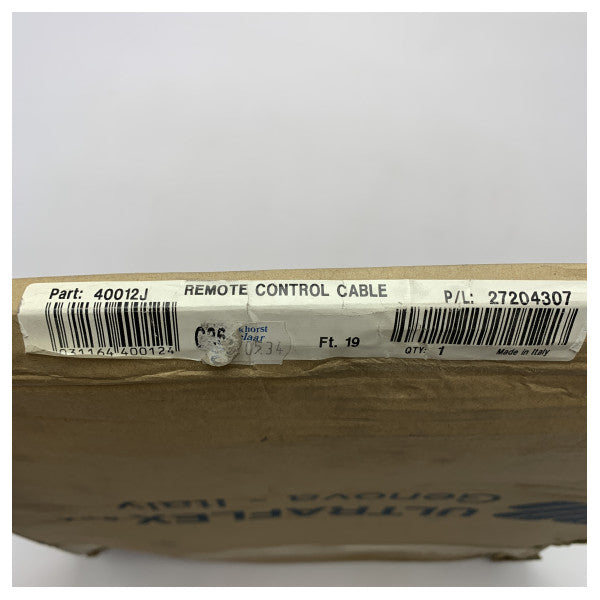 Ultraflex 40012J Морски кабел за дистанционно управление - издръжлив, устойчив на корозия 5.8m кабел за управление на двигателя на лодката