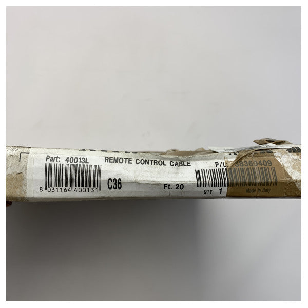 Ultraflex 40013L C36 マリンコントロールケーブル - 耐久性に優れた6mコイル式ボート用リモートスロットル＆シフトケーブル