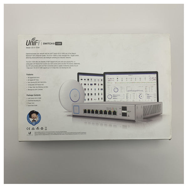 Ubiquiti UniFi US-8-150W 8-poorts managed PoE+ switch 150W