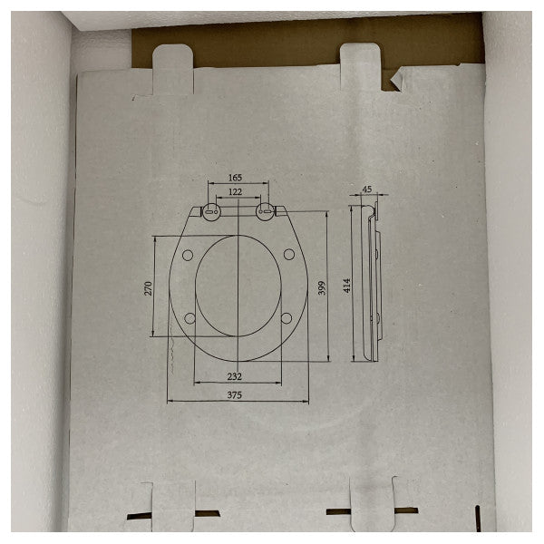 Планус Стило Плюс 530 Високий Електричний Морський Унітаз Чорний з М'яким Закриттям 24В 