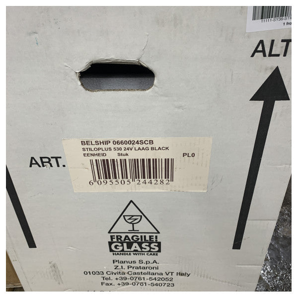 Планус Стило Плюс 530 Високий Електричний Морський Унітаз Чорний з М'яким Закриттям 24В 