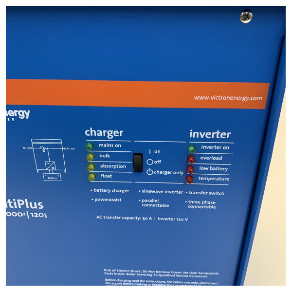شاحن بطارية ومحول فيكتورون ملتيبلوس 12 فولت / 3000 واط / 120-50 أمبير 120 فولت - PMP122301102 