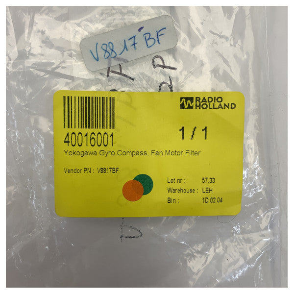 横河マリンフィルターキット ブラック - V8817BF 