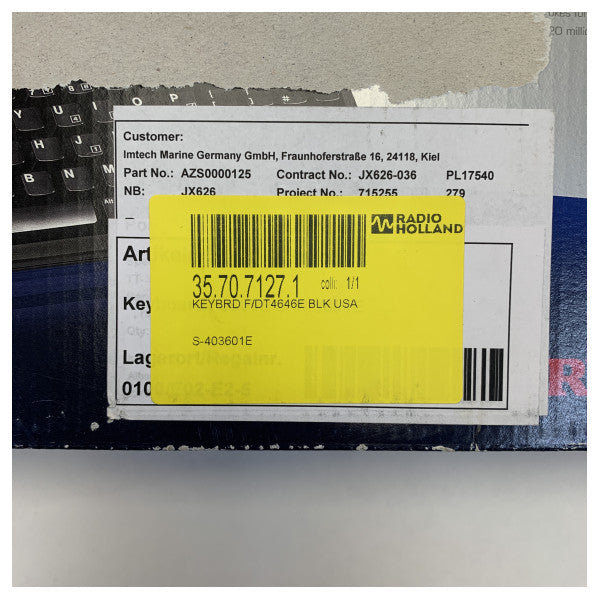 Sailor KB4641E / TT-3601E Marin tangentbord för MF/HF SSB dataterminal 