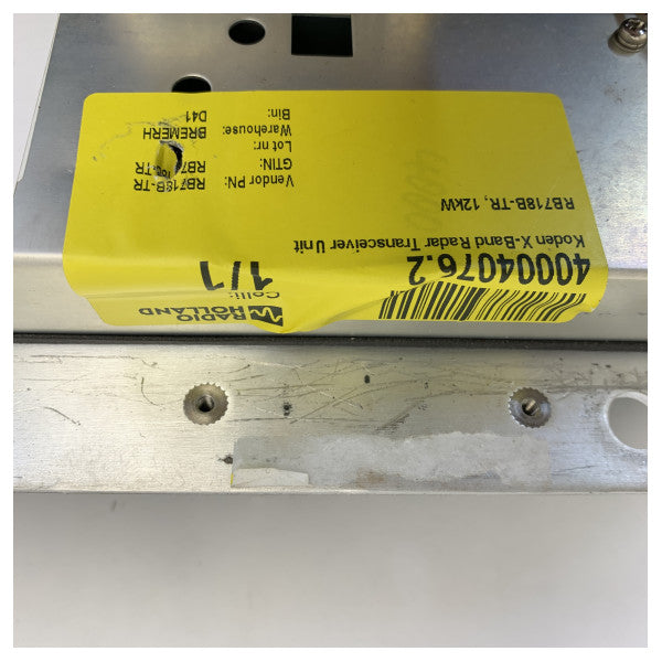 Koden JRC X-Band Radar Transceiver Unit - RB718B-TR 12 kW 