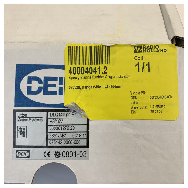 DEIF Denizcilik Pervane Açı Göstergesi - 45 derece - DLQ144 