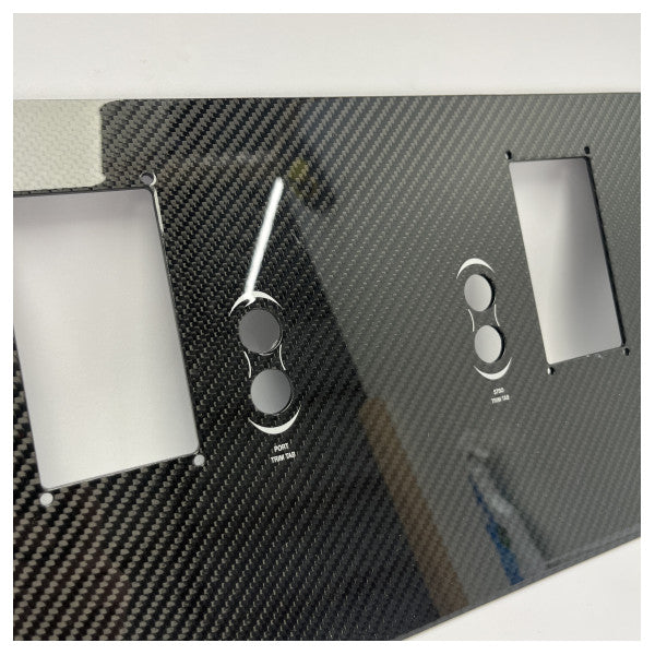 Original Riva Ribelle 66 black carbon dashboard panel for motor instruments - 414467