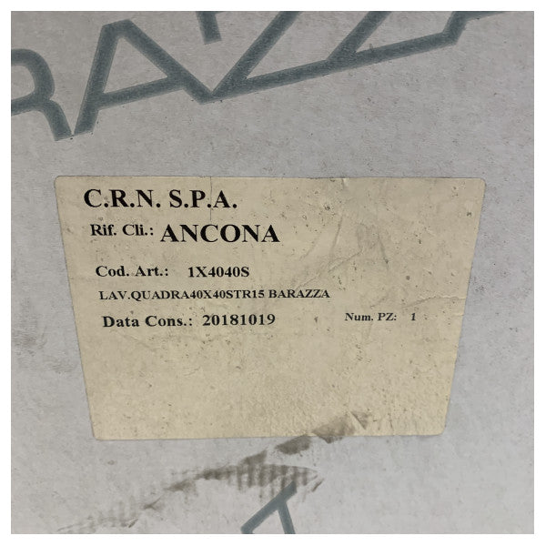 バラッツァ ステンレス製スクエアシンク 40 x 40 ソフトトップ R.15 - 1X4040S