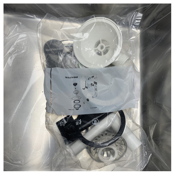 バラッツァ ステンレス製スクエアシンク 40 x 40 ソフトトップ R.15 - 1X4040S