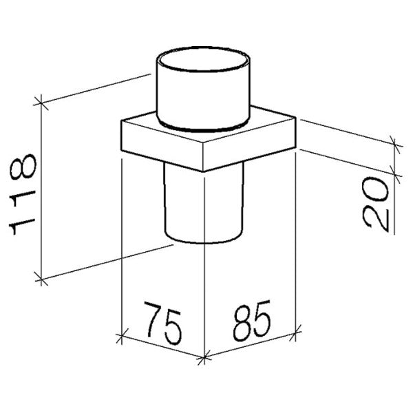 Donbracht MEM wall mounted glass holder - 83400780-00