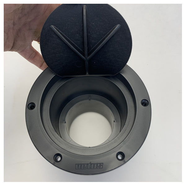 Vetus Tru-Hull Plastisk Avgasutlopp med Ventil D75 mm Svart - TRC75PV 