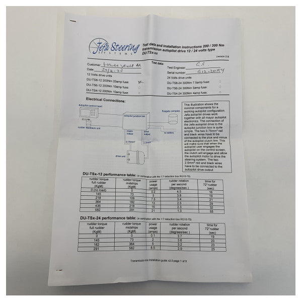 Jefa DU-WS150-12V 150NM tandhjul autopilot drev enhed 12V 