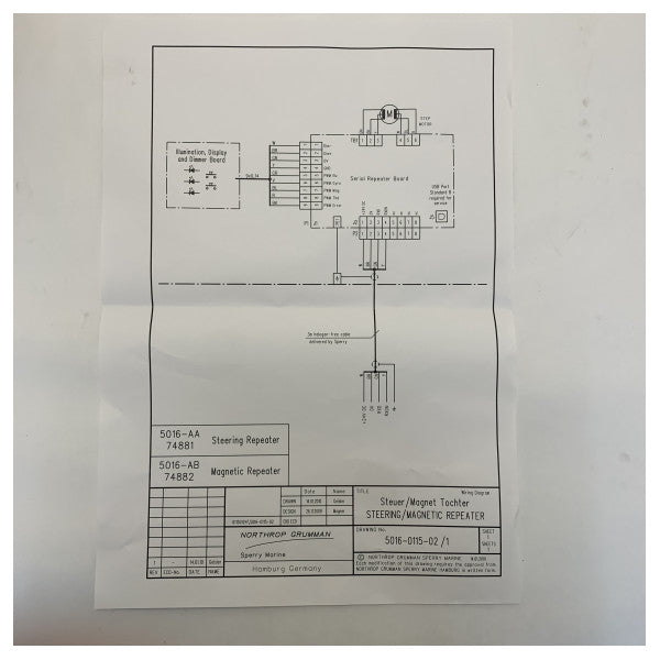 Компас повторювача кермування консольного управління Sperry Marine 5016-AA - 074881-0001-000 