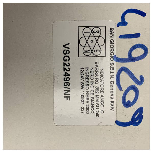 San Giorgio VSG22496/NF Indicador de ángulo del timón NMEA 2000