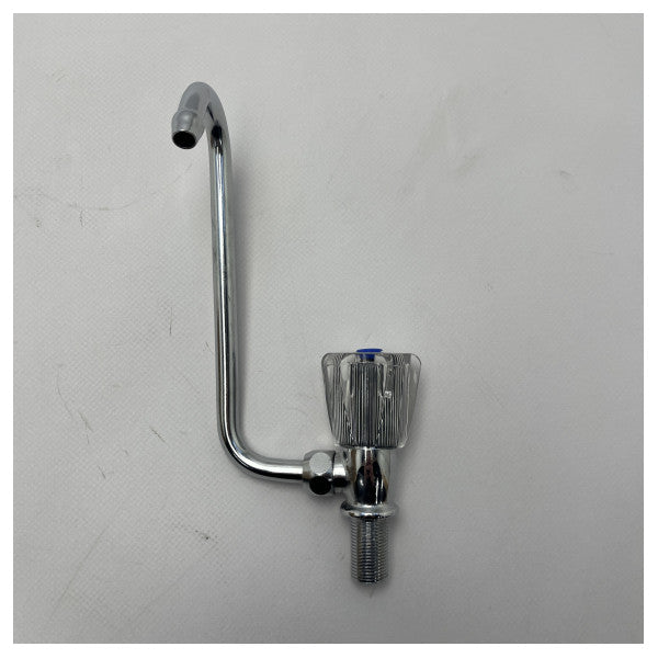 Единичен смесител за студена вода RM1500 - Издръжлив хромиран смесител за лодки и солена вода