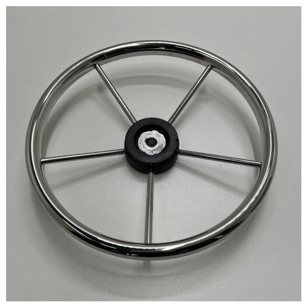 Uflex V64 370 mm  5-spoke stainless steel steering wheel - 42129T