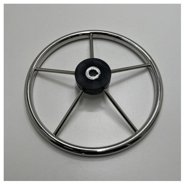 Uflex V64 370 mm  5-spoke stainless steel steering wheel - 42129T