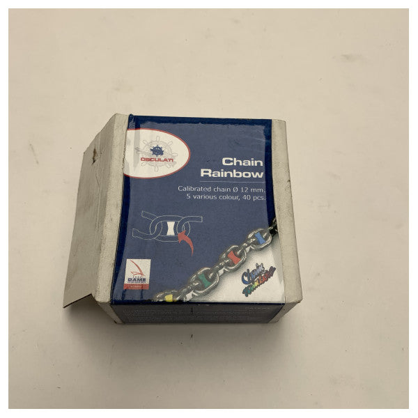 Osculatiの海洋の使用のための耐久のプラスチック鎖の印- 12mm直径、40色の部分セット- 01.501.12
