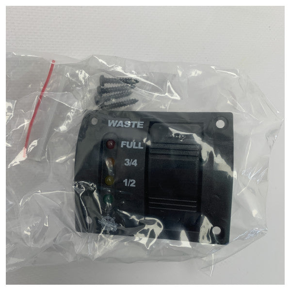 Sensor de nivel de aguas residuales marinas Osculati con pantalla indicadora LED � Monitor de depósito de residuos duradero de 12/24 V para barcos y embarcaciones