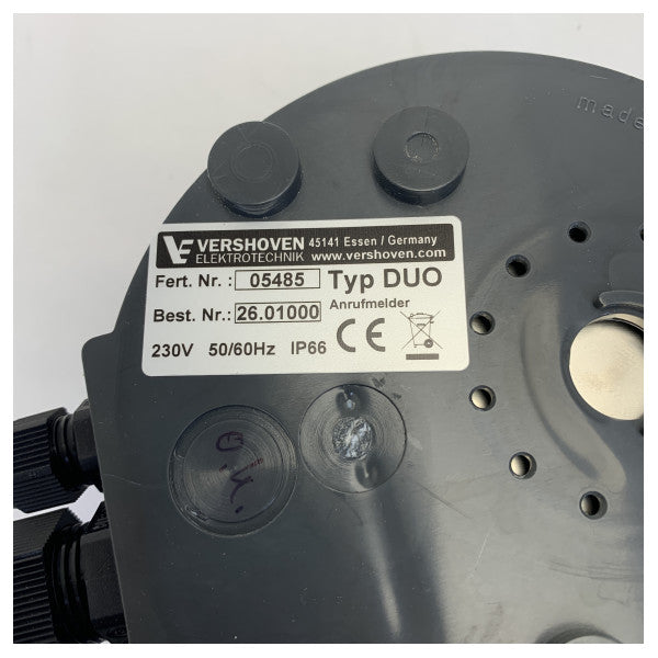 Vershoven Elektroteknik type DUO Marine Signal Light 230V IP66 Orange vandtæt 