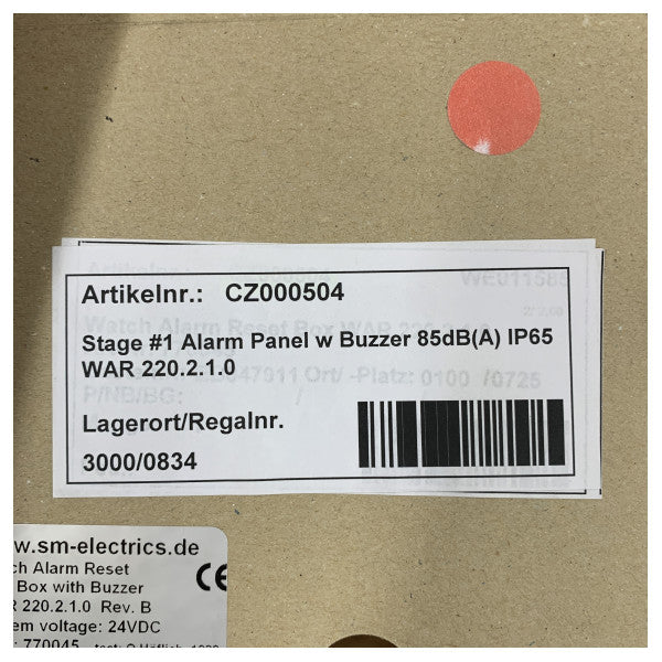 SM Electrics Ρολόι Συναγερμού Επαναφοράς Κουτί με Μπούζερ 24V 