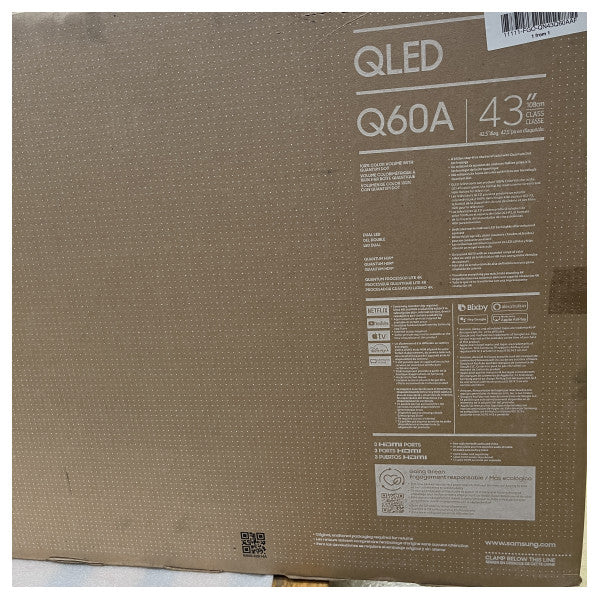 Samsung QN43Q60AA 43 Inch QLED Q60A 4K Smart TV