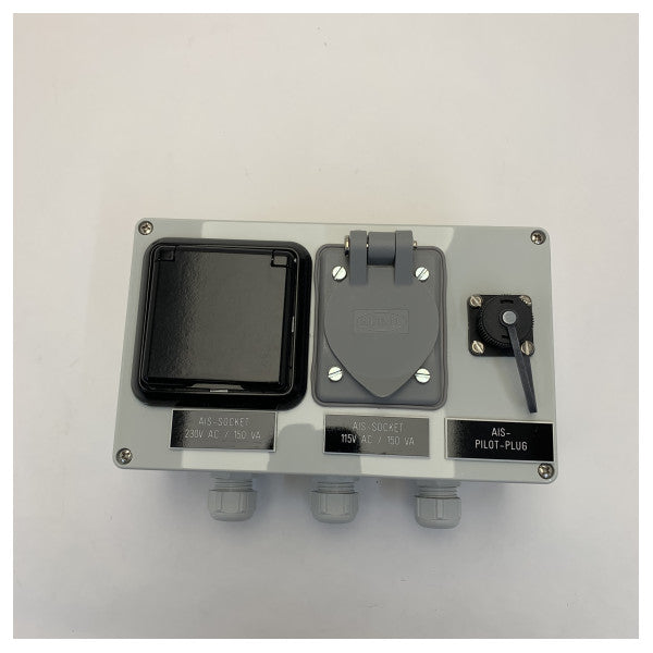 صندوق توصيل طيار AIS ومأخذ كهرباء 230 / 115 فولت 