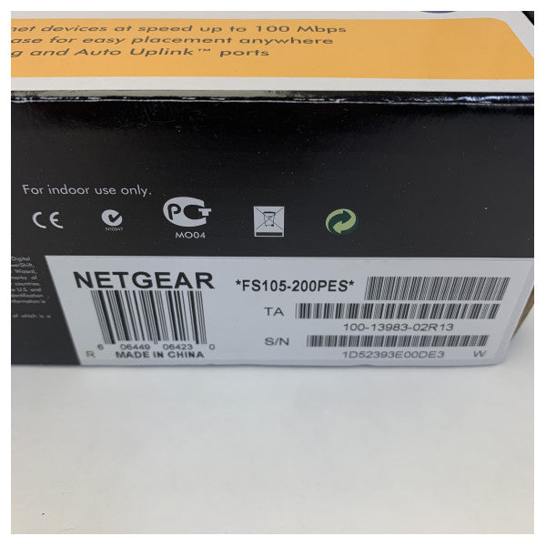 Netgear 5-portni 10/100 Fast Ethernet neselektivni preklopnik 