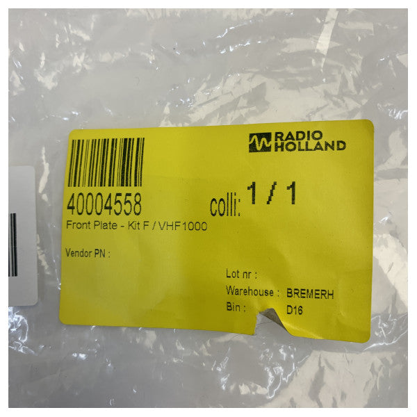 Sailor S-67-122332 Etulevy VHF 1000 -järjestelmälle 